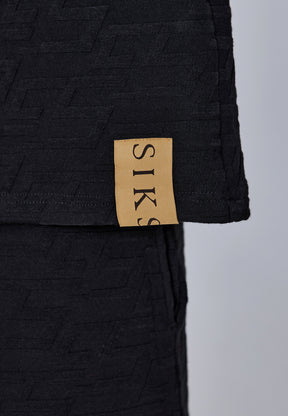 shirts / Black Towelling Shirt