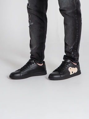 sneakers / Black Plush Sneakers