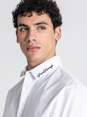 shirts / White Signature Shirt