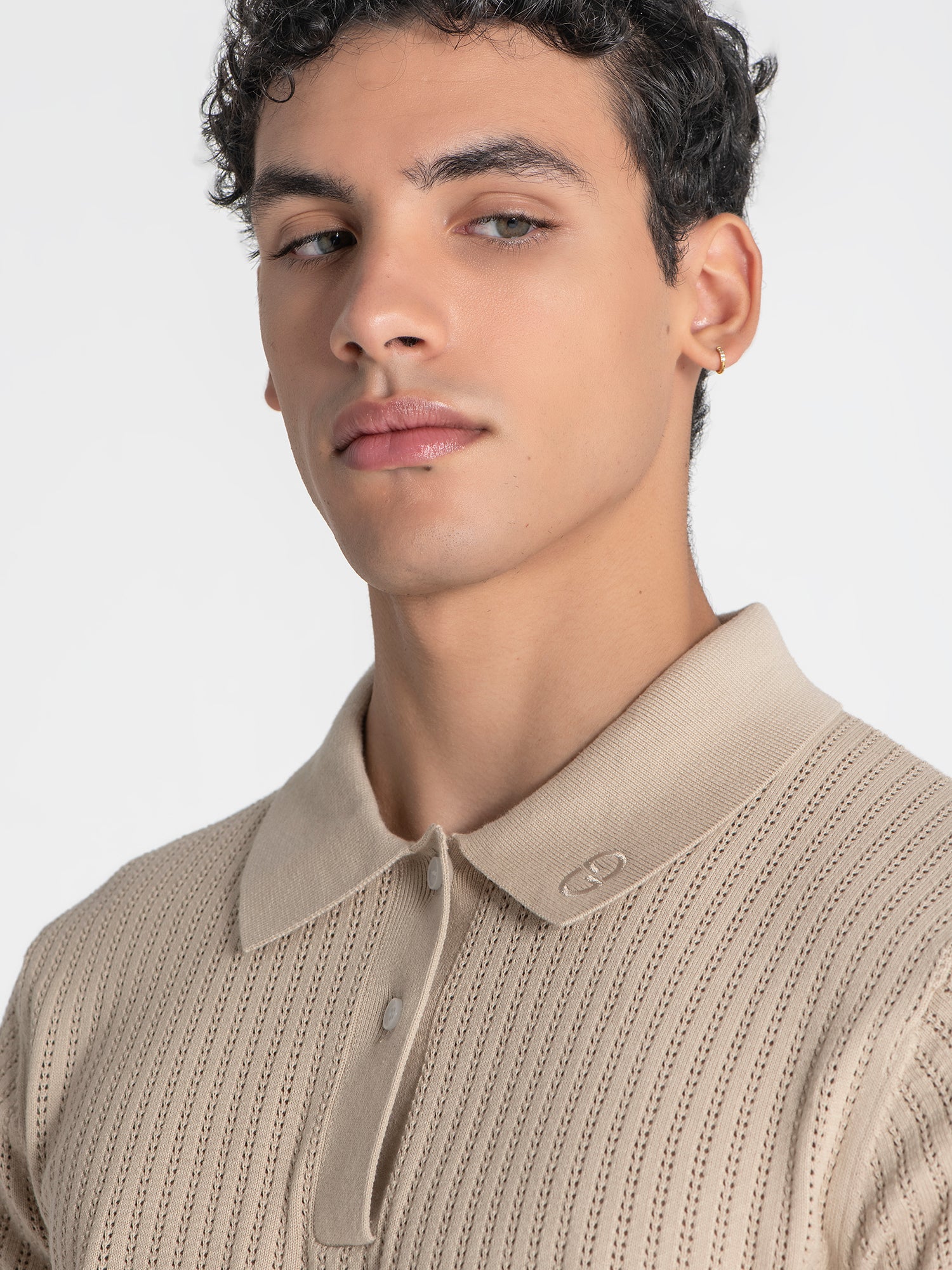 polos / Taupe Sense Knit Polo