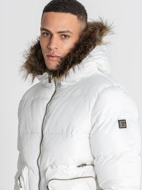 puffers / White Utility Puffer Jacket
