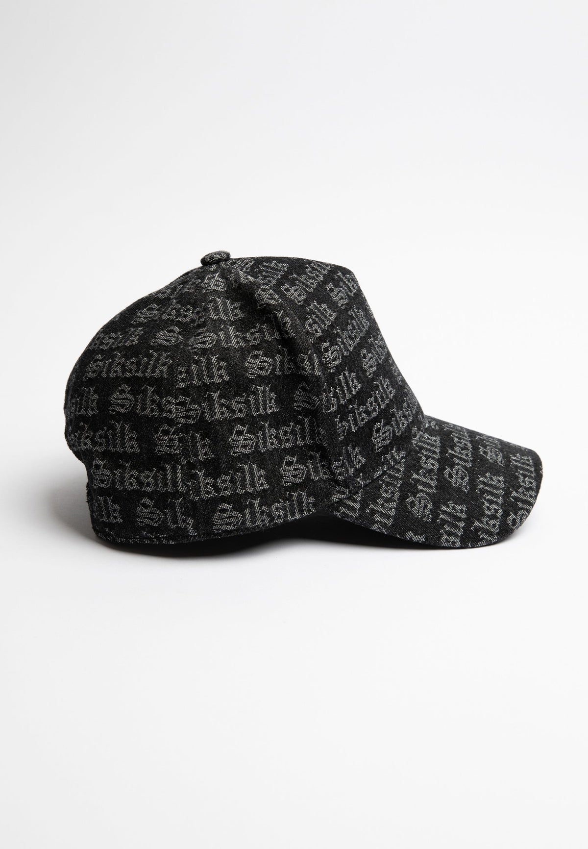 caps / SikSilk Jacquard Denim Trucker Cap - Black