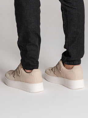sneakers / Taupe Wrapped Sneakers