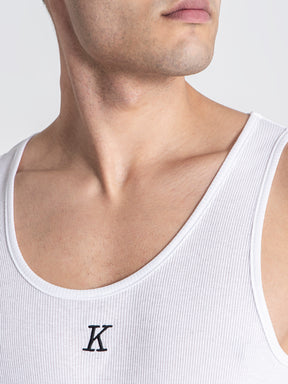 tank tops / White K Tank Top