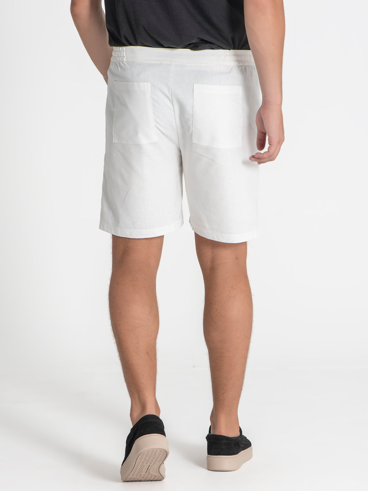 shorts / White Smart Linen Shorts