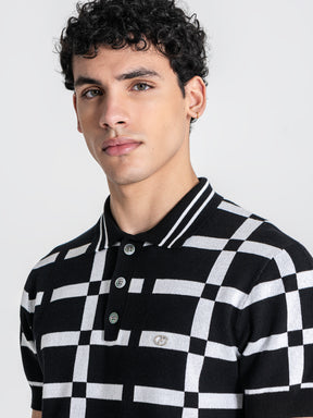 polos / Black Optic Knit Polo