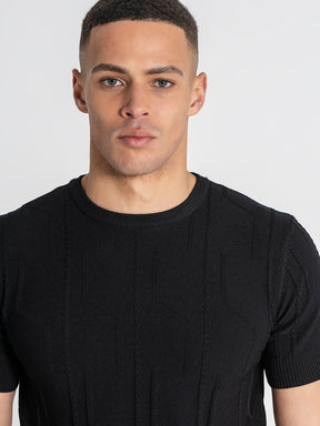 t-shirts / Black Dimension Knit Tee