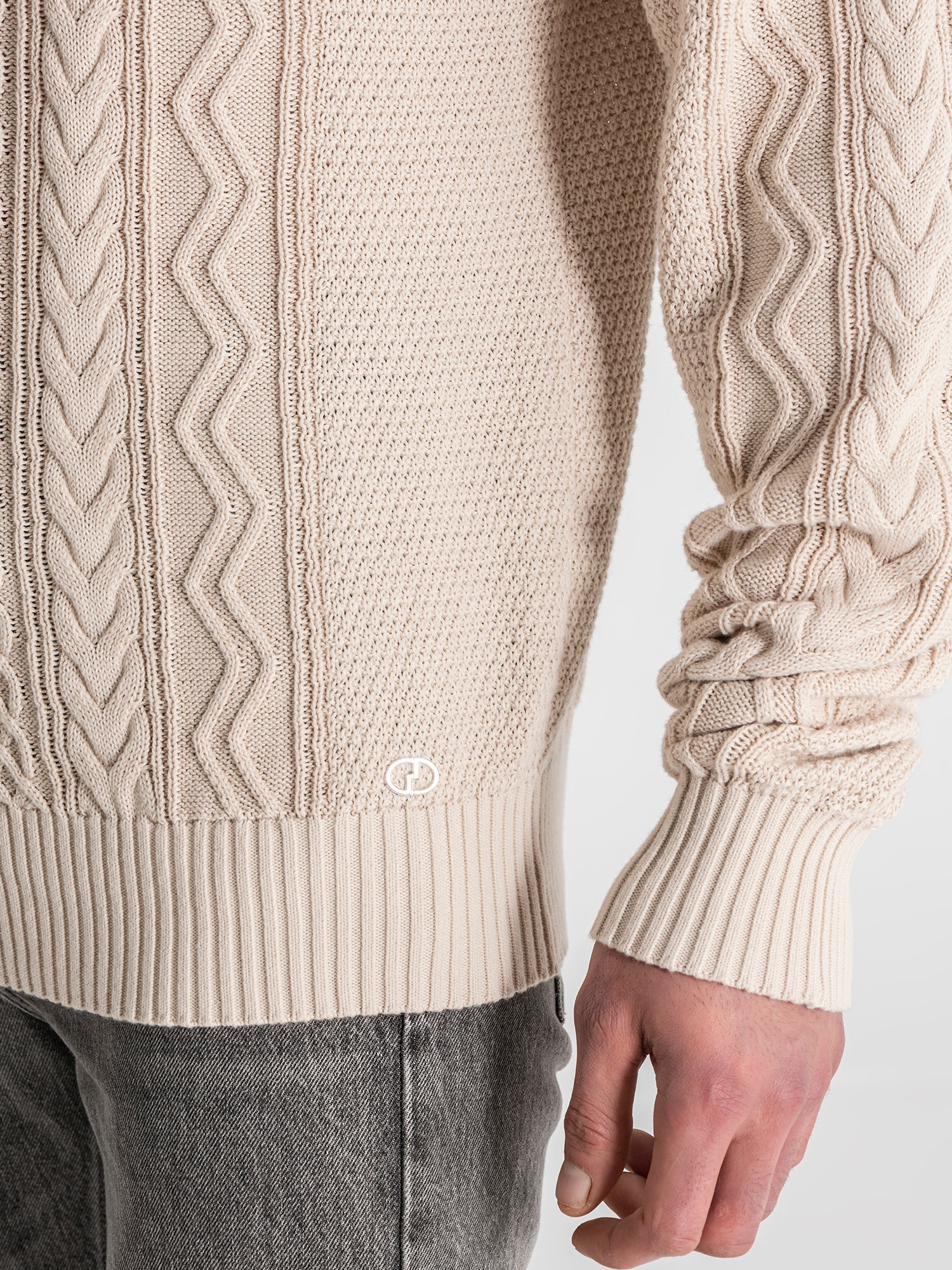 sweats / Camel Cable Knit Sweater