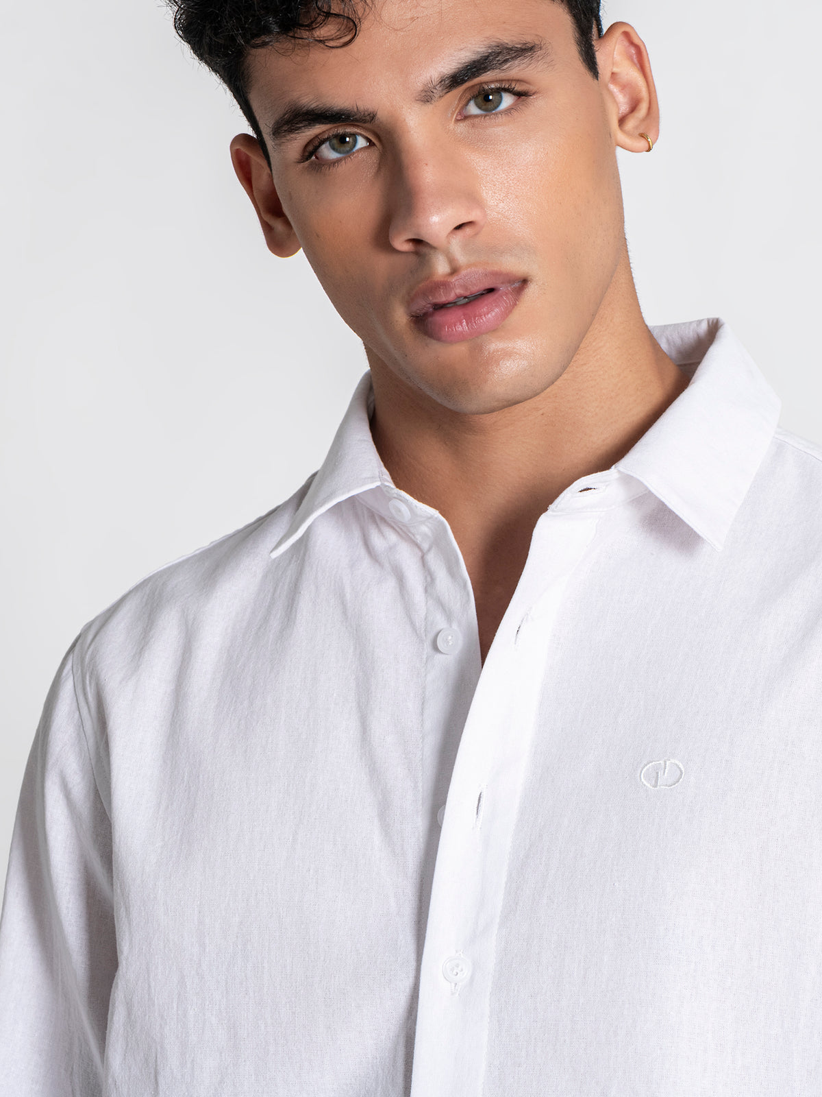shirts / White GG Linen Shirt