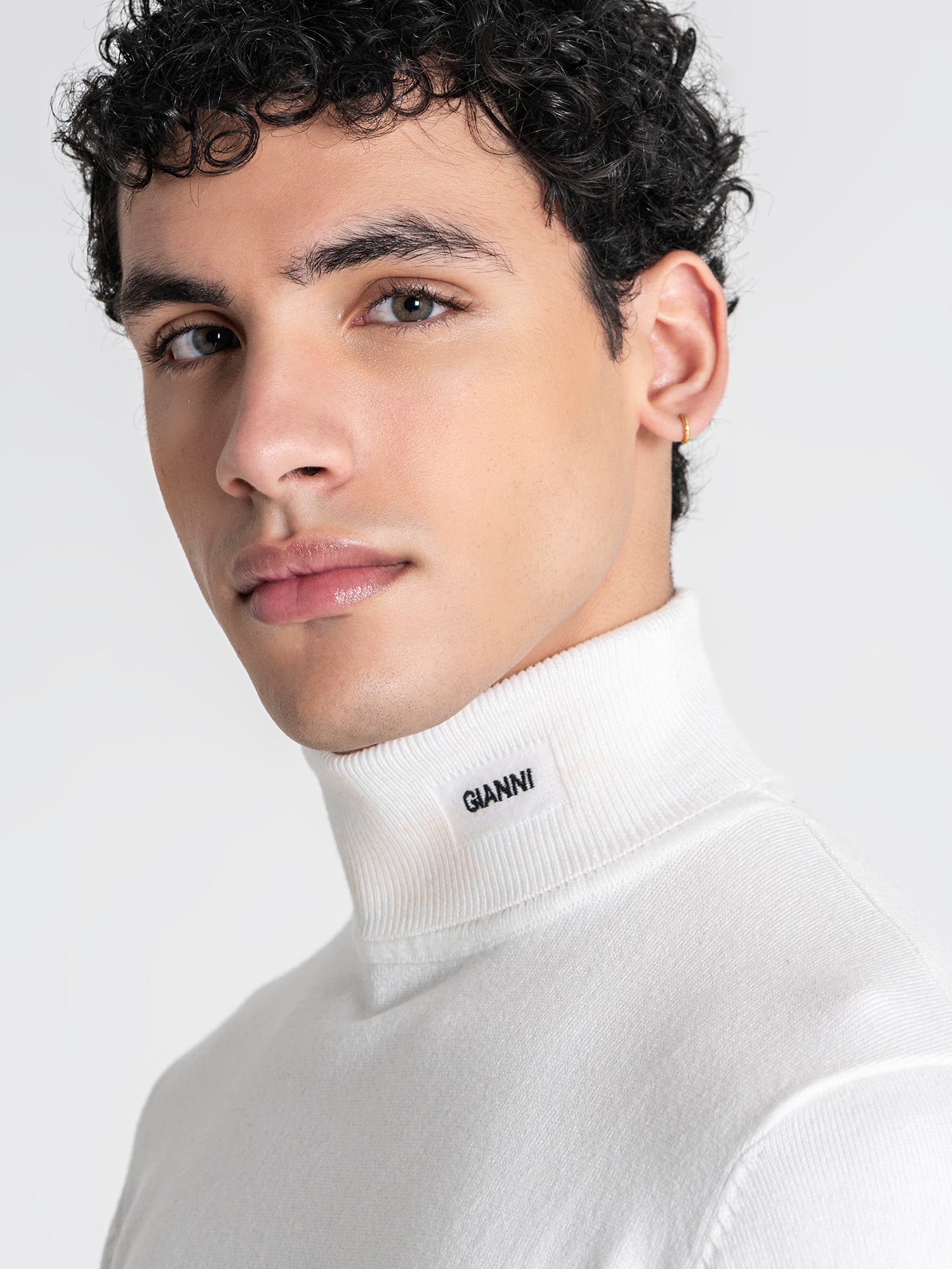 sweats / White Soft Knit Turtleneck