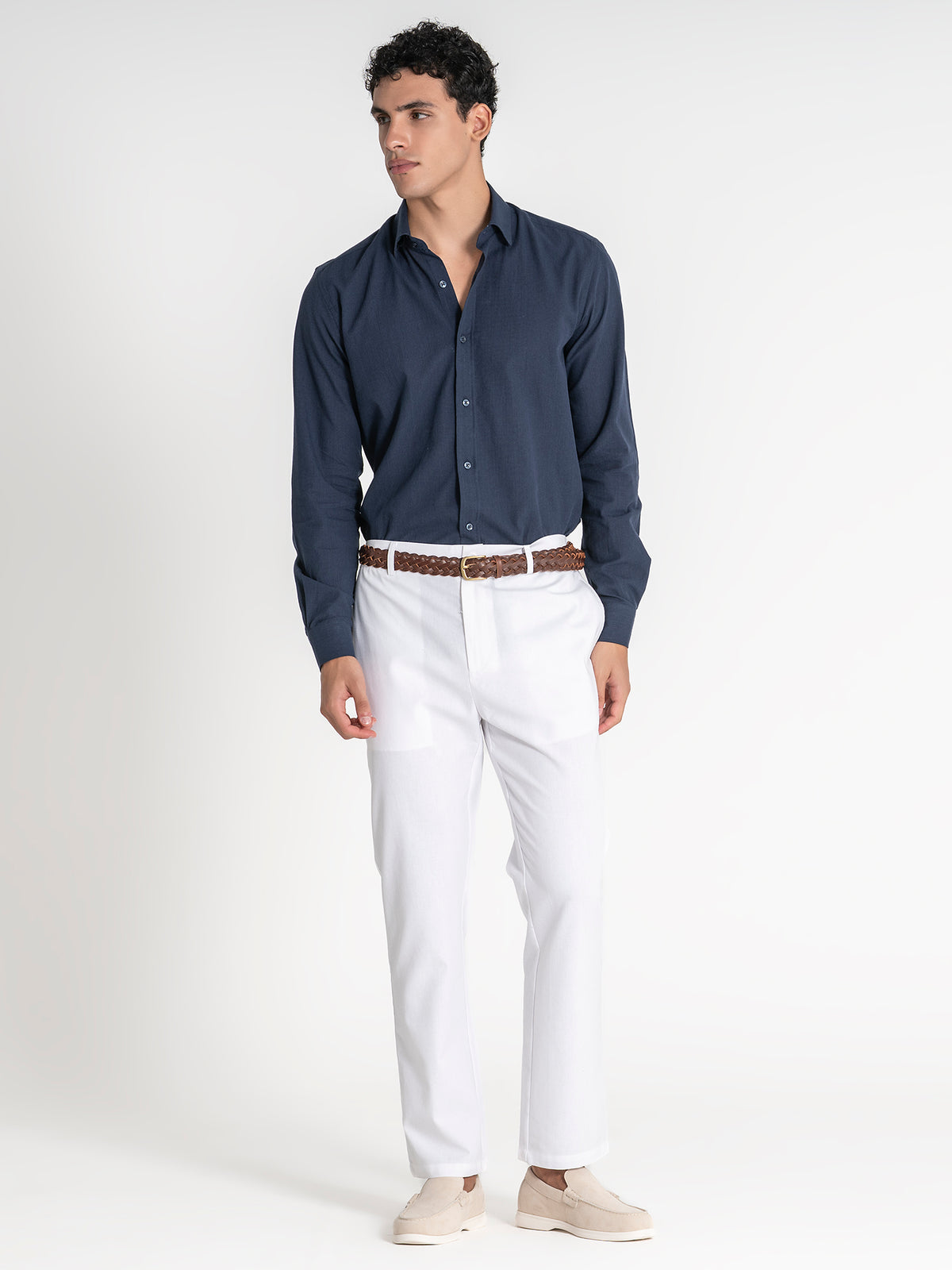 Blue Flax Linen Shirt