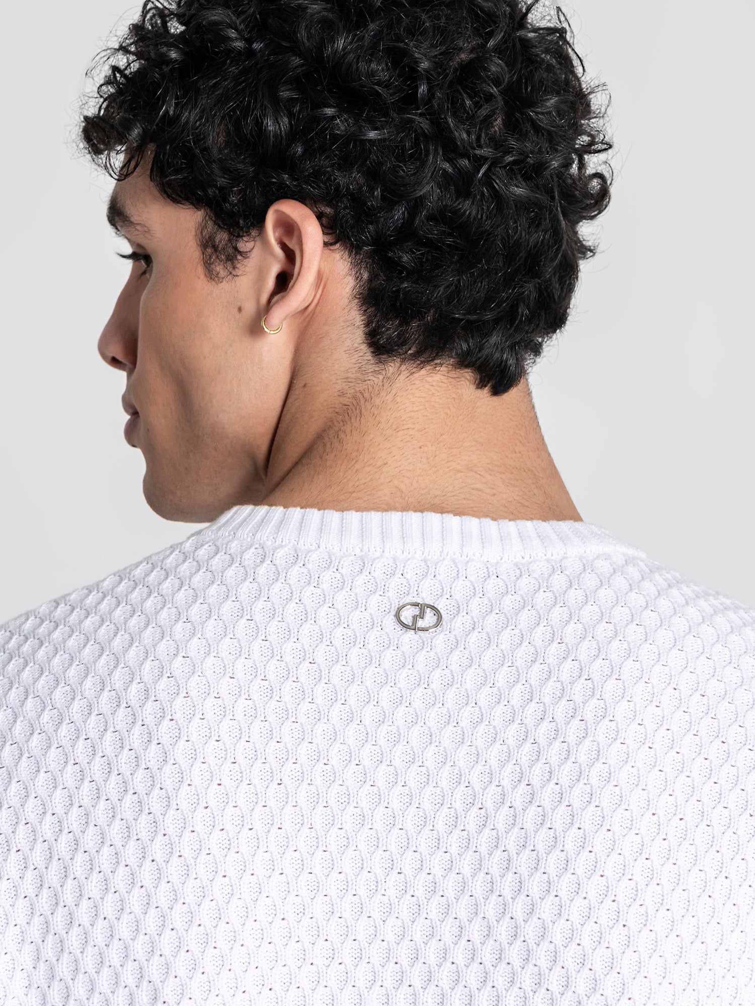 sweats / White Hexa Knit Sweater