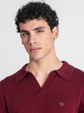 polos / Burgundy GG Knit Polo