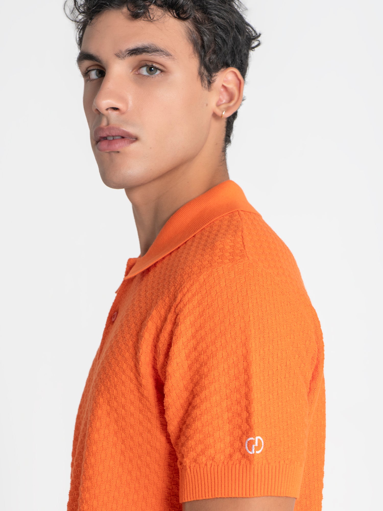 polos / Orange Pop Knit Polo