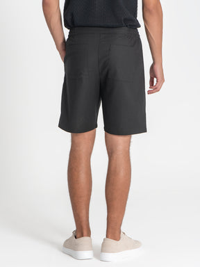 shorts / Black Smart Linen Shorts