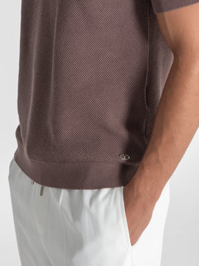 polos / Brown Essential Knit Polo