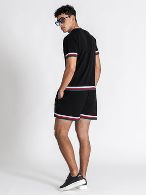 t-shirts / Black Striped GK Knit Set