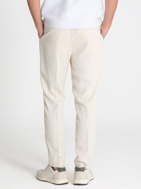 pants / Beige Drawstring Pants