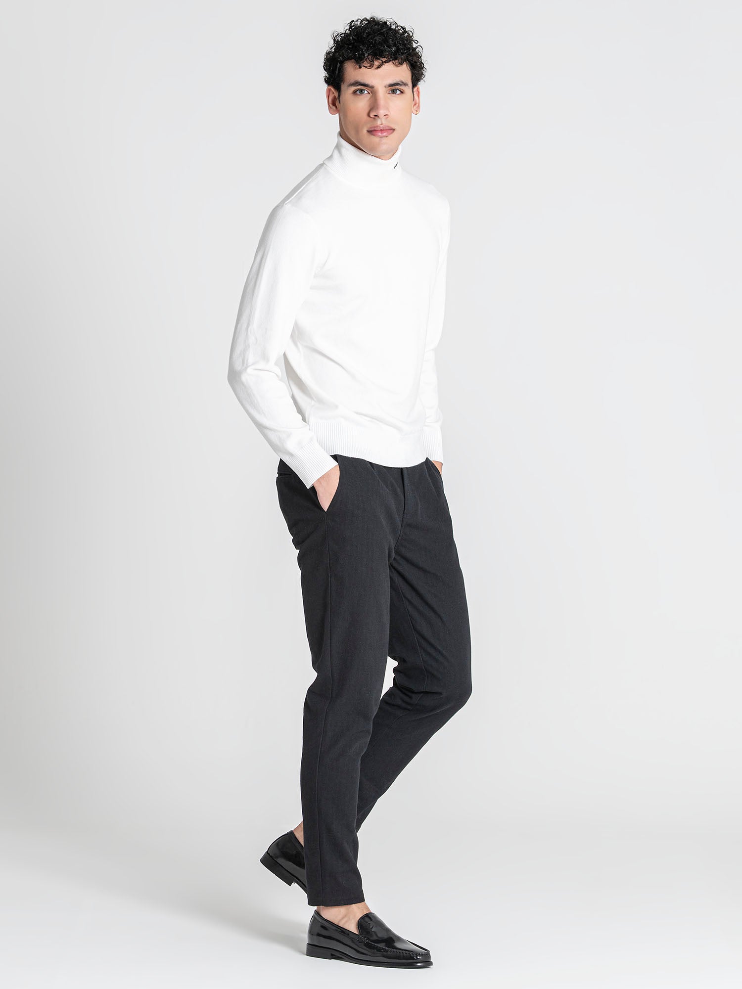 sweats / White Soft Knit Turtleneck
