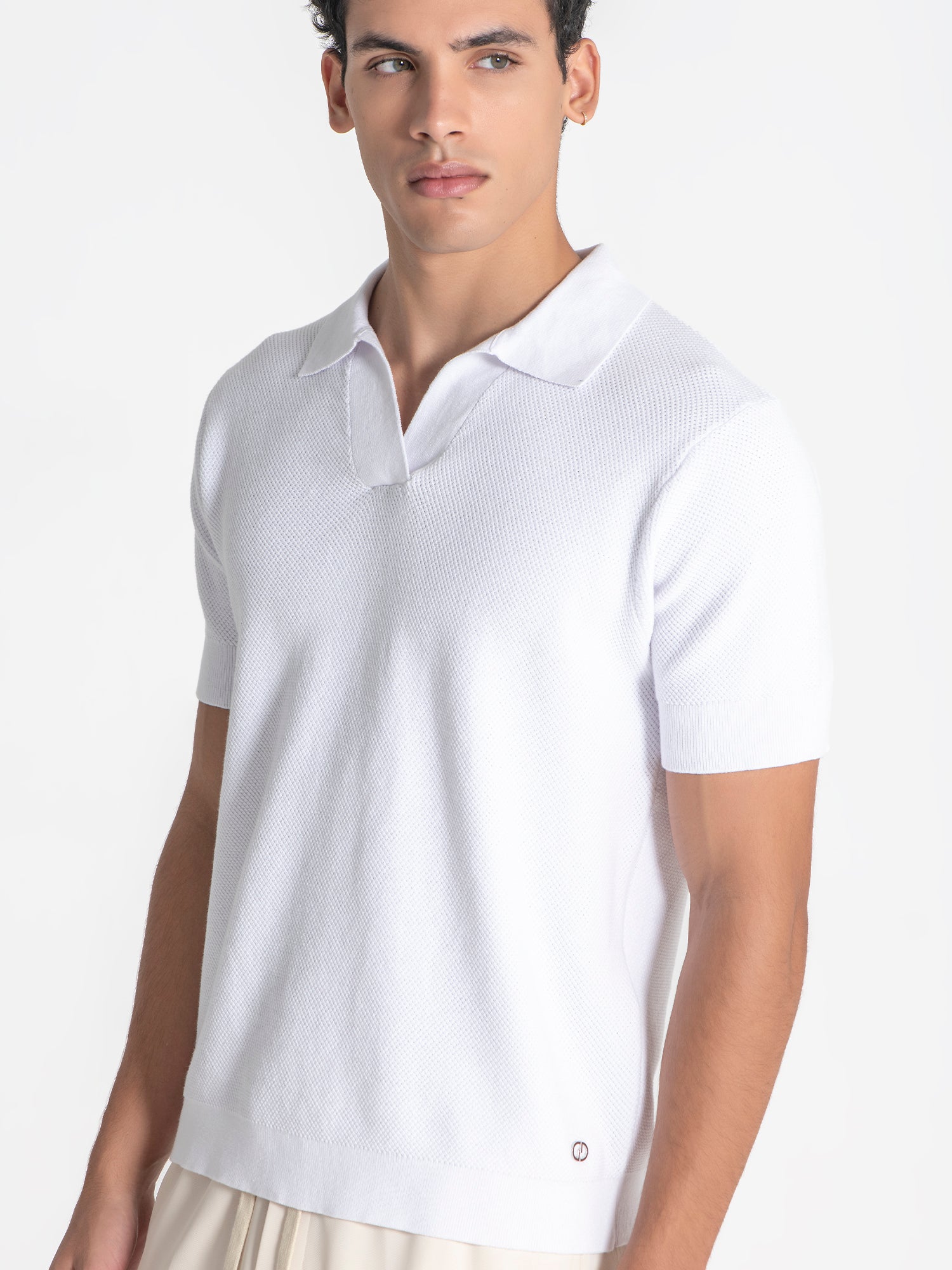 polos / White Essential Knit Polo