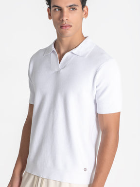 polos / White Essential Knit Polo