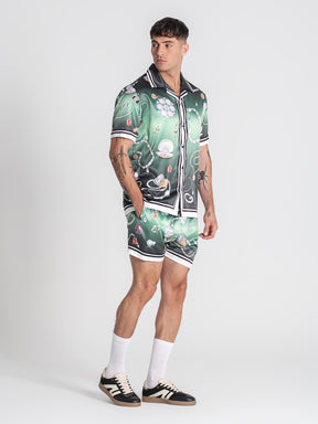 shirts / Multicolor Pearl Satin Shirt