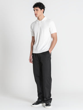 polos / White Dimension Knit Polo