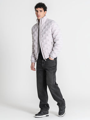 jackets / Grey Code Puffer Jacket