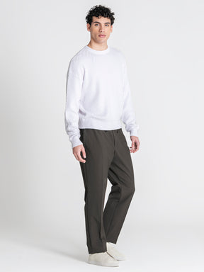 sweats / White Hexa Knit Sweater