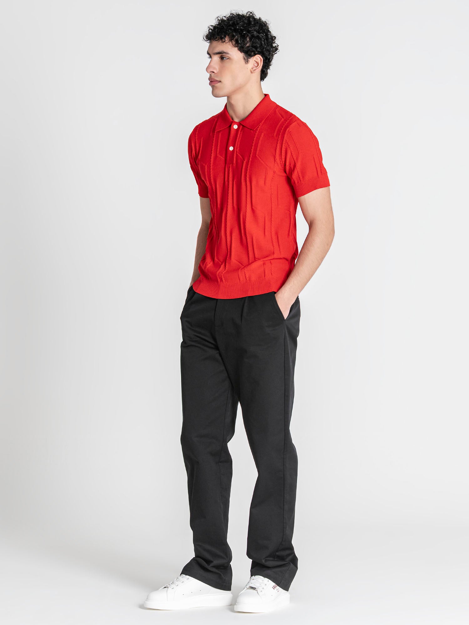 polos / Red Dimension Knit Polo