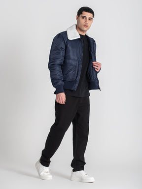 jackets / Dark Blue Aviator Jacket