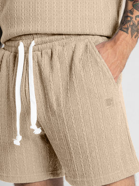 shorts / Beige Texture Shorts