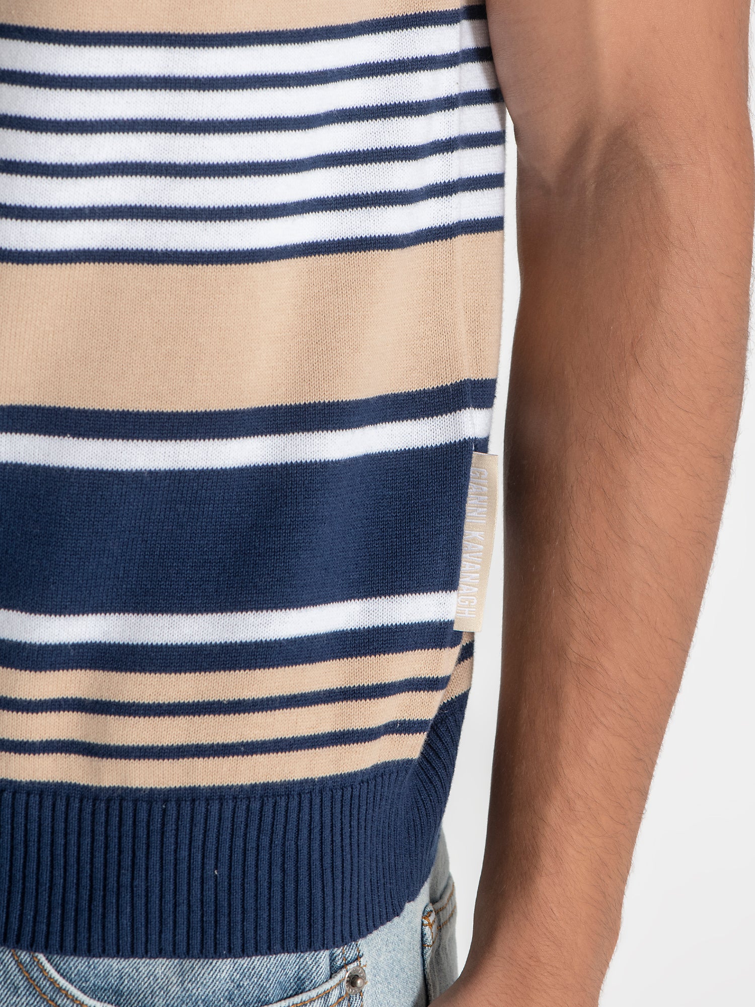t-shirts / Blue Retro Knit Tee