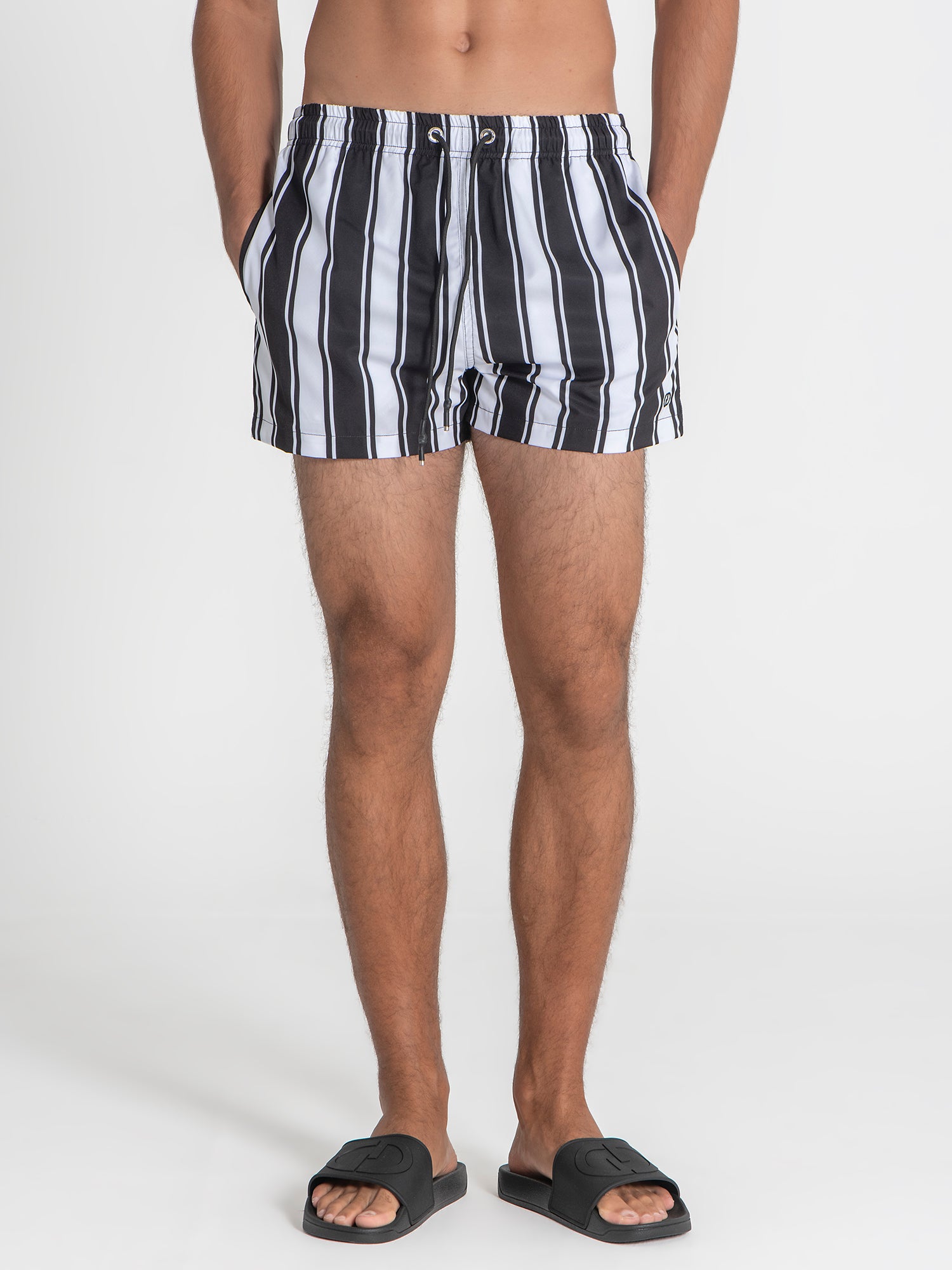 swimshorts / Black Striped Swimshorts