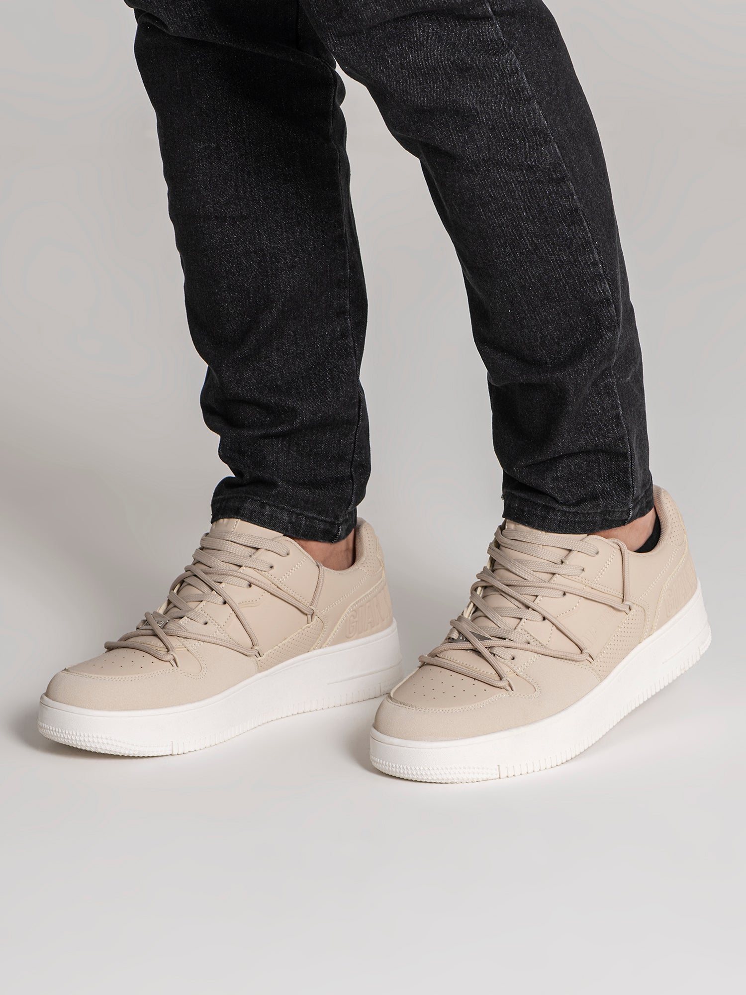 sneakers / Taupe Wrapped Sneakers