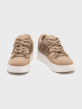 sneakers / Taupe Wrapped Sneakers