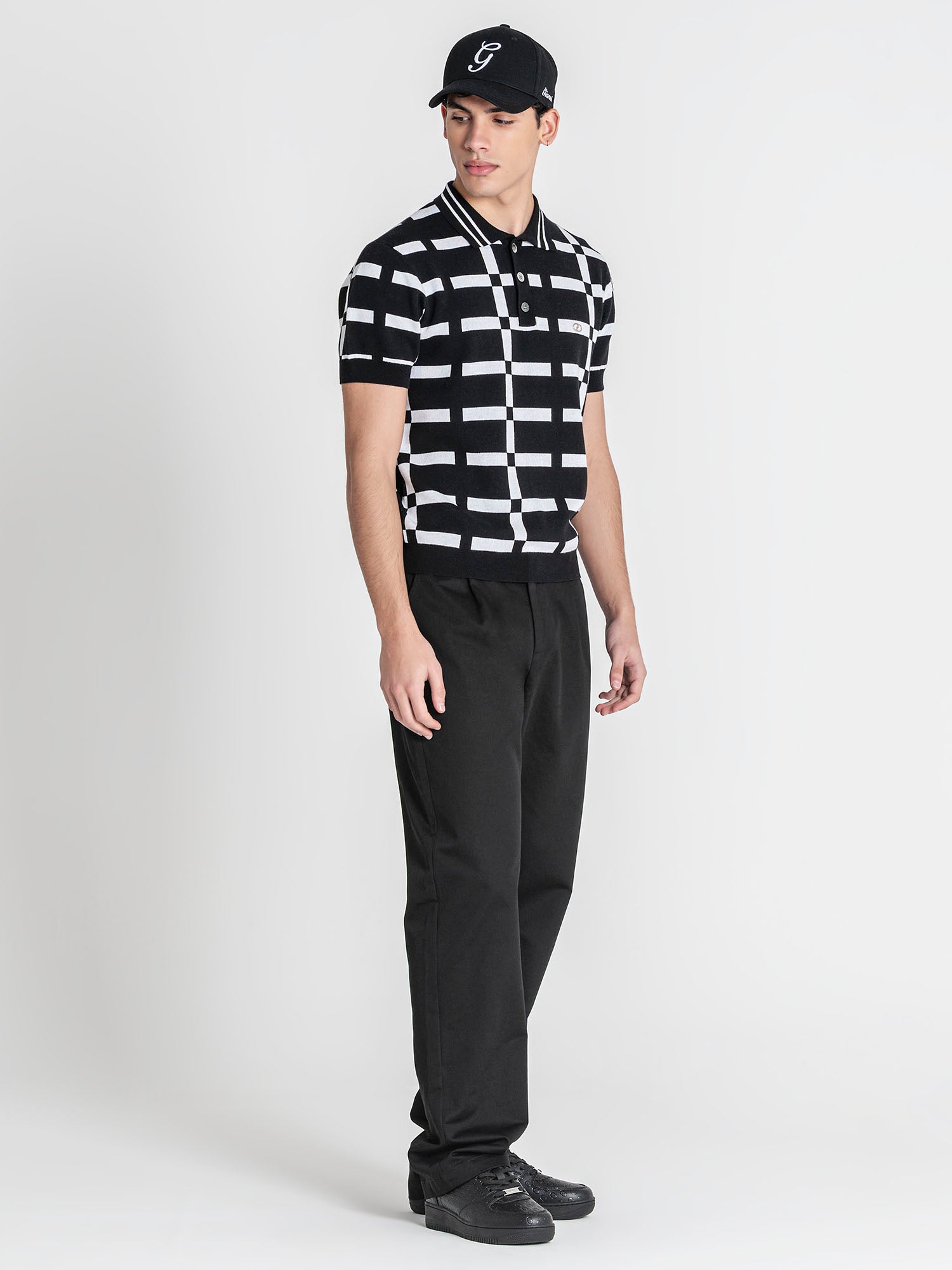 polos / Black Optic Knit Polo