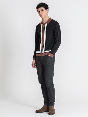 shirts / Black Frame Knit Shirt