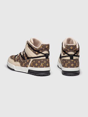 sneakers / Brown Logomania High Sneakers