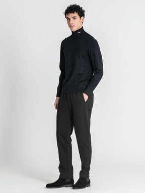 sweats / Black Soft Knit Turtleneck
