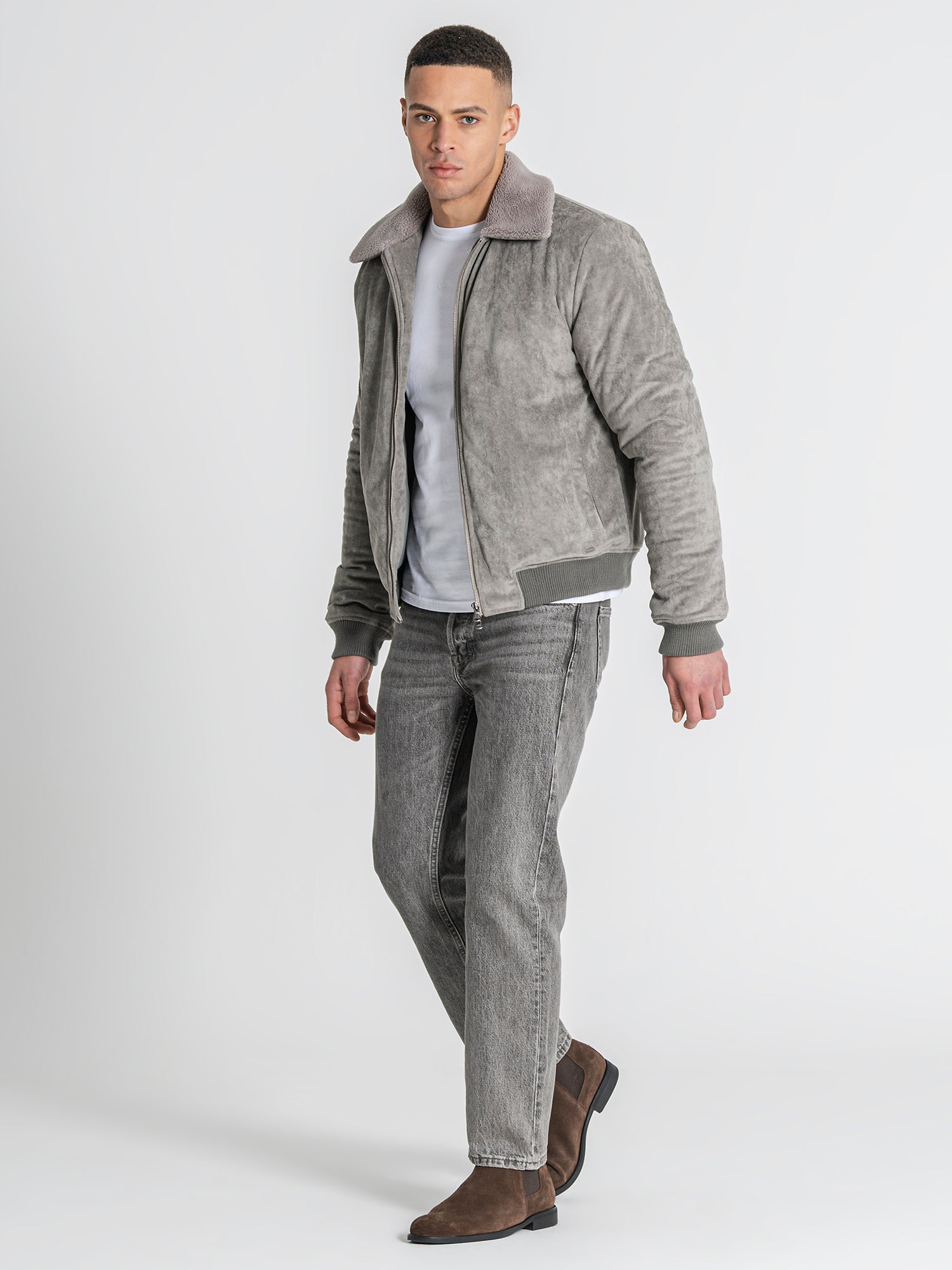 jackets / Grey Timeless Aviator Jacket