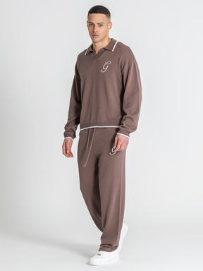 polos / Brown G Knit Sweater Polo