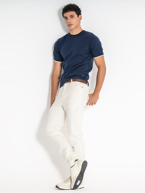 t-shirts / Blue Edge Knit Tee