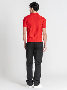polos / Red Dimension Knit Polo