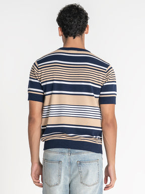 t-shirts / Blue Retro Knit Tee