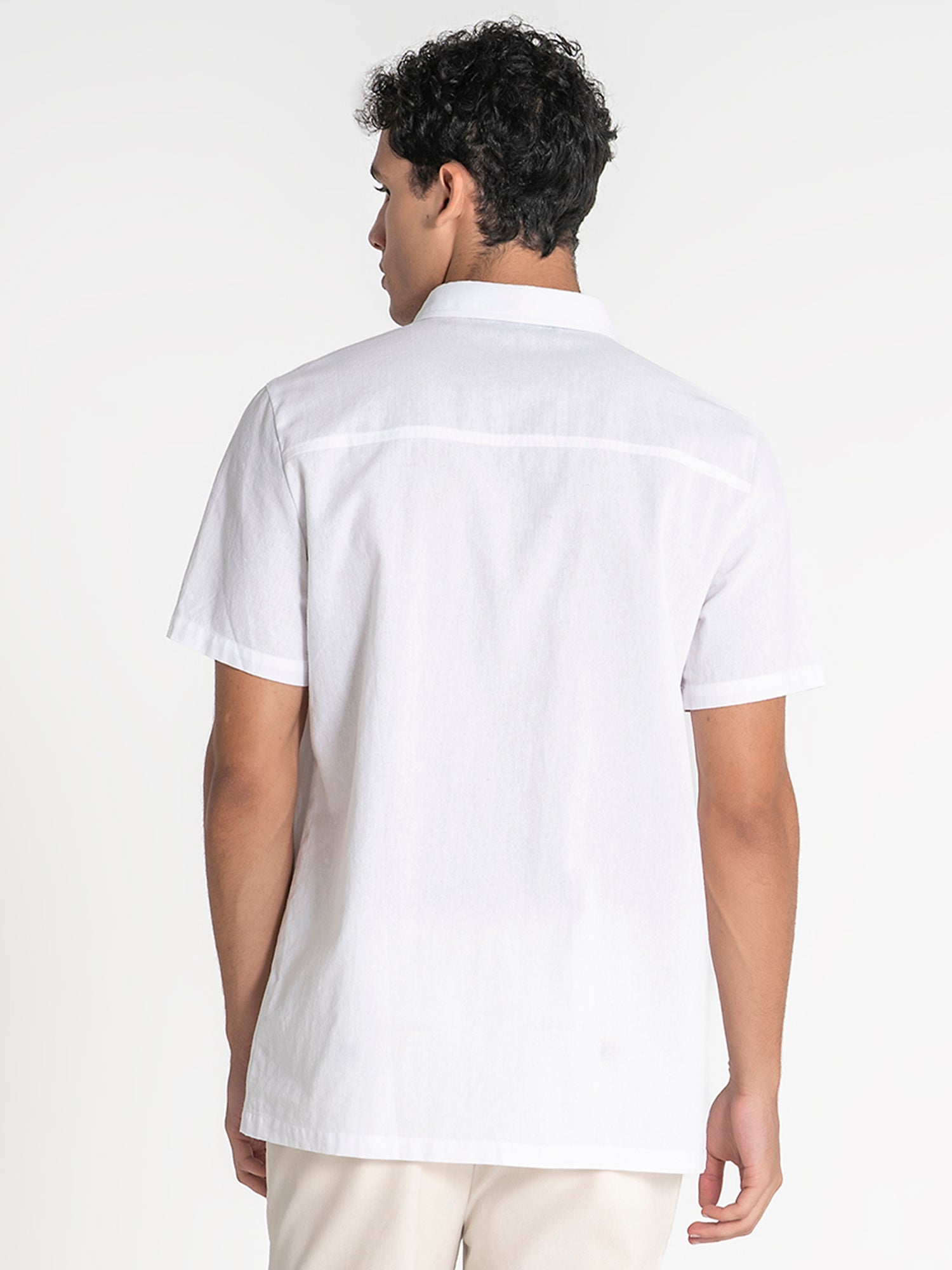 shirts / White GG Linen Shirt