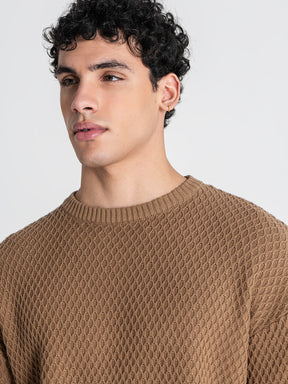 sweats / Taupe Hexa Knit Sweater