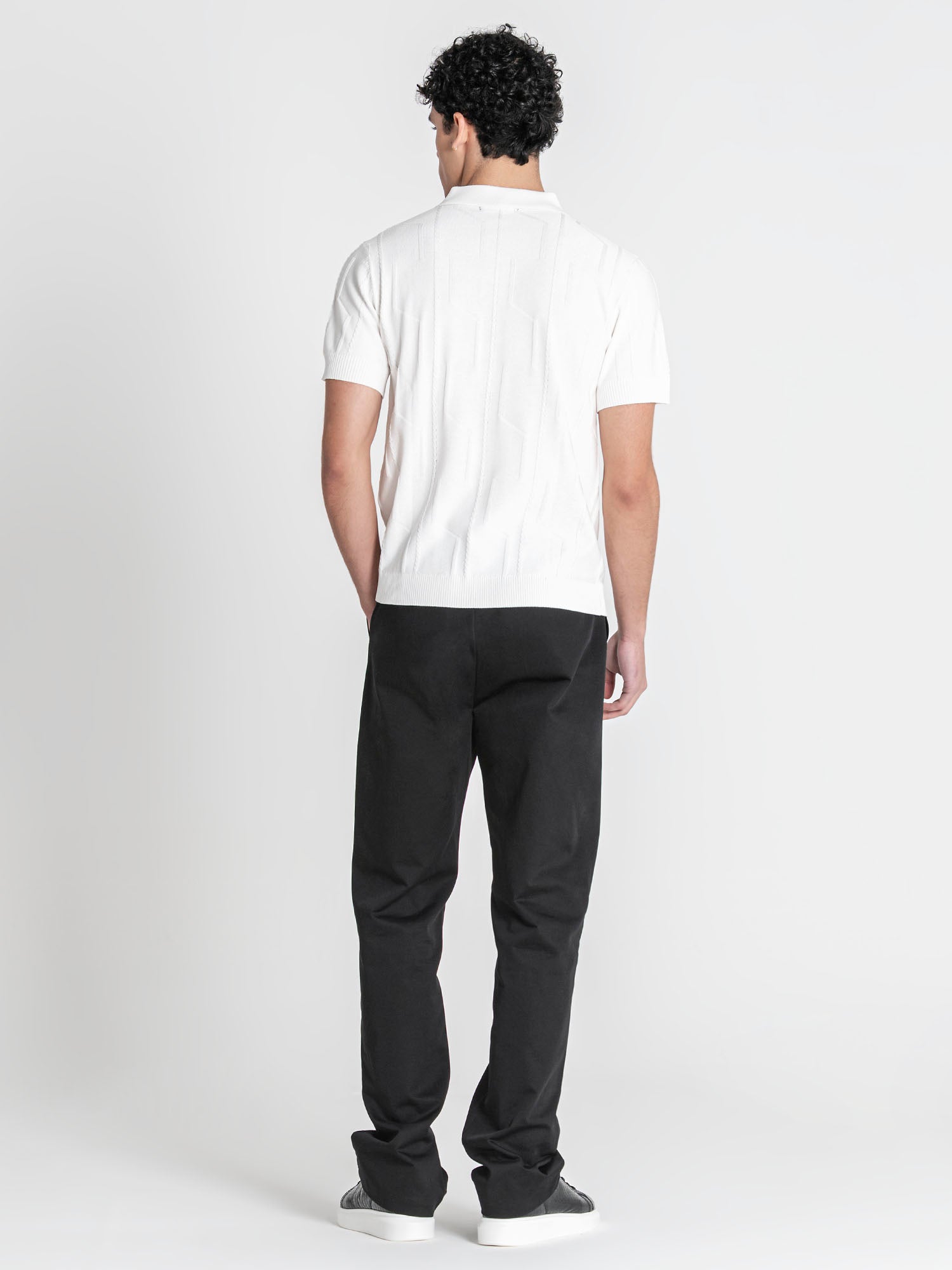 polos / White Dimension Knit Polo