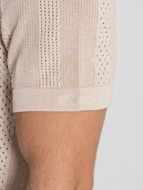 shirts / Beige Breathe Knit Shirt