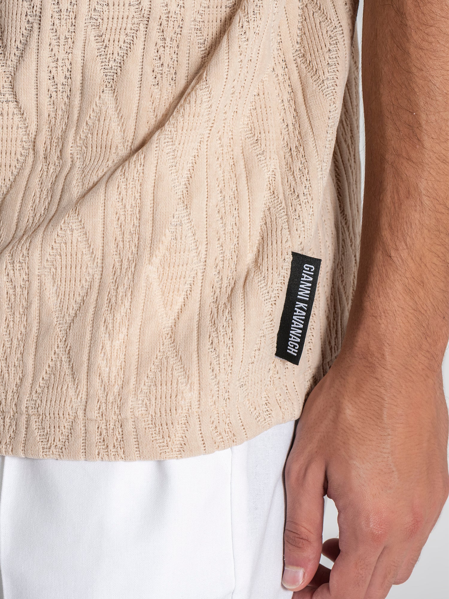 shirts / Beige Diamond Shirt